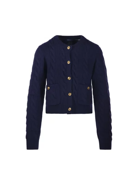 Kardigan Ralph Lauren wełniany niebieski