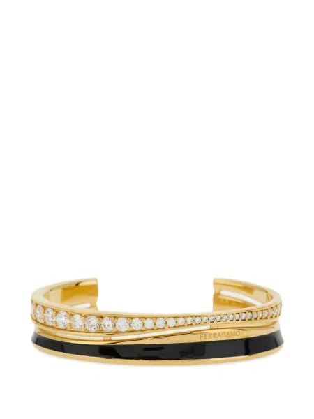 Brăţară Ferragamo de cristal auriu