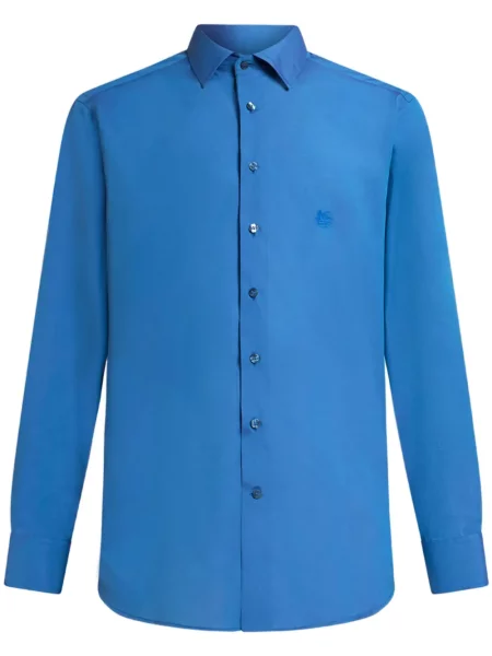 Cămașă Etro cu broderie albastru