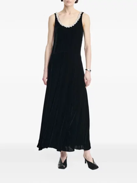 Rochie maxi Maria Mcmanus cu perle negru