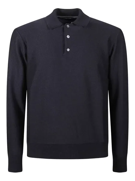 Polo Drumohr de lână albastru