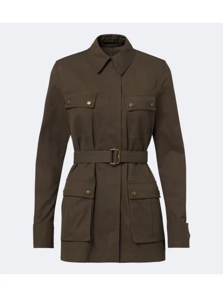 Cu centură geacă Burberry verde