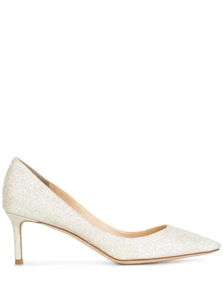 Pantofi cu toc Jimmy Choo auriu