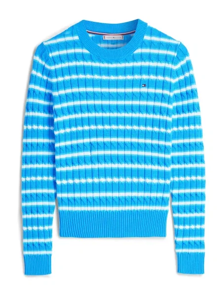 TOMMY HILFIGER Pulover azur / neonsko / bijela plava