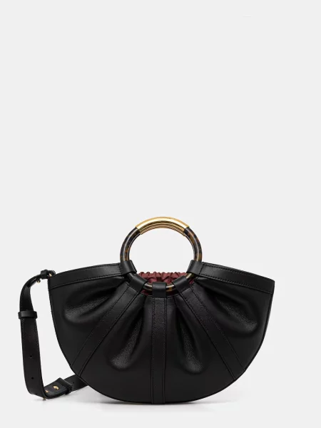 Coccinelle klasična torbica usnjena črna