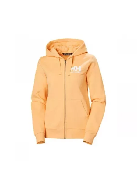 Mikina na zips Helly Hansen s autogramom žltá