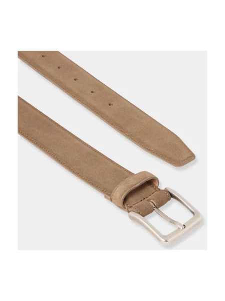 Pasek Brooks Brothers zamszowy beżowy