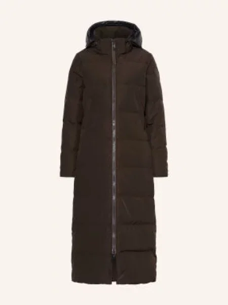 Canada Goose Péřový Kabát Mystique S Odnímatelnou Kapucí tmavě hnědá