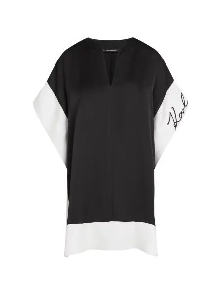 Rochie mini Karl Lagerfeld cu decolteu în V de costum mini negru