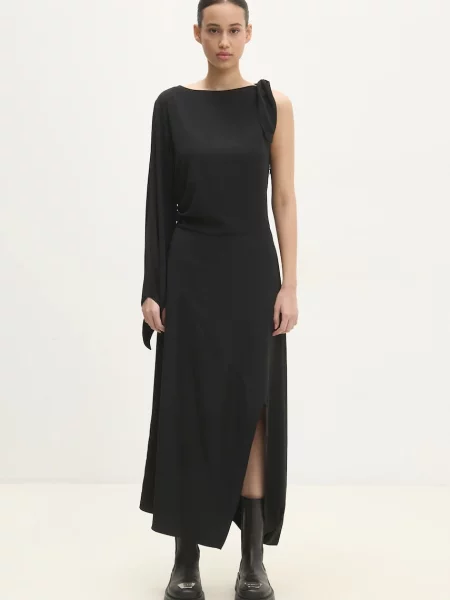 Samsoe Samsoe sukienka SAALBA maxi rozkloszowana czarny