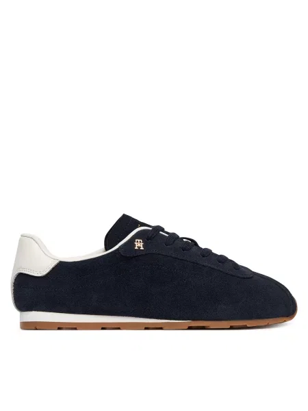 Tommy Hilfiger Tenisice Th Bella Low Runner Suede Tamnoplava plava