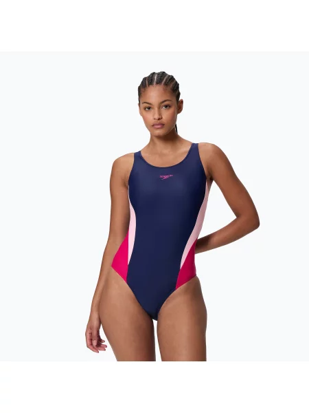 Costum de baie întreg pentru femei Speedo Colourblock peacoat/pink roz