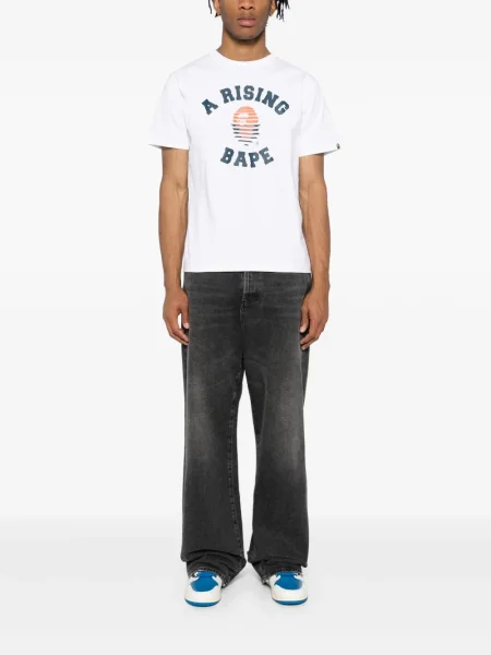 Tricou A Bathing Ape® cu imagine alb