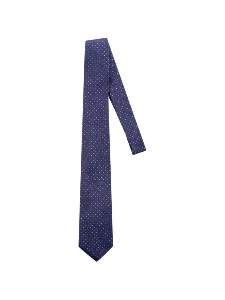Cravată Corneliani cu imagine cu imprimeu geometric albastru