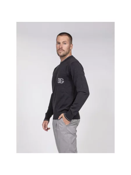 Sweter Dolce And Gabbana wełniany szary