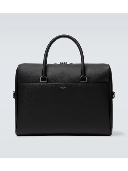 Servietă Saint Laurent din piele negru