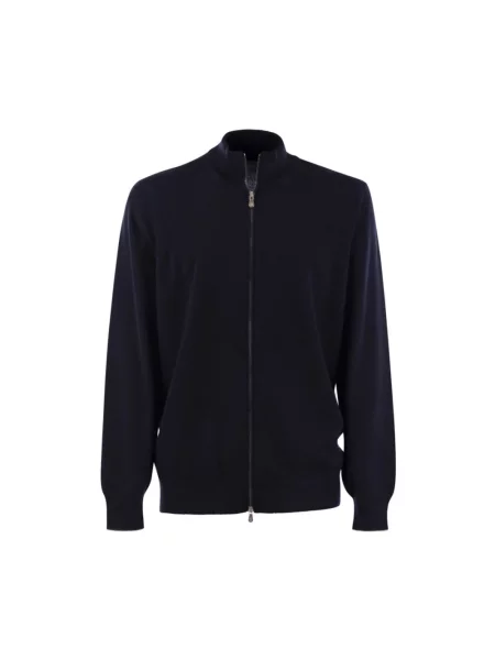 Sweter Brunello Cucinelli z kaszmiru niebieski