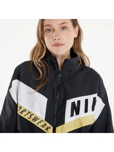 Női Nike Sportswear Woven dzseki sötét füstszürke/fekete. Méret: XS fekete