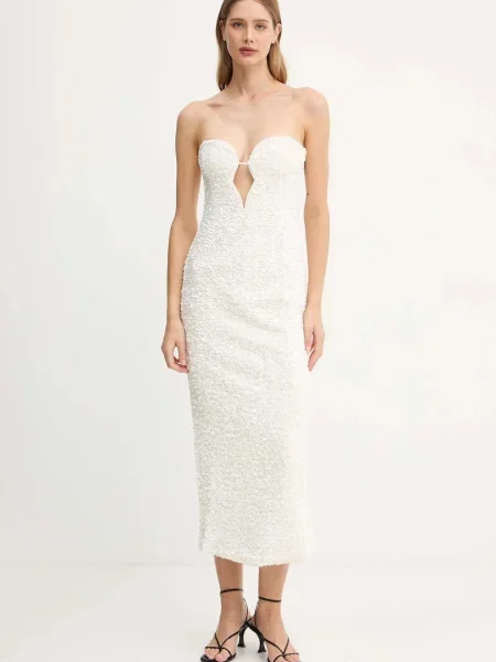 Bardot rochie mini drept bej