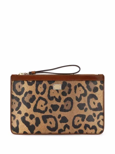 Torbica Dolce & Gabbana s printom s leopard uzorkom smeđa