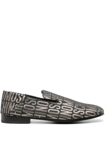 Pantofi Moschino din jacard cu autograf