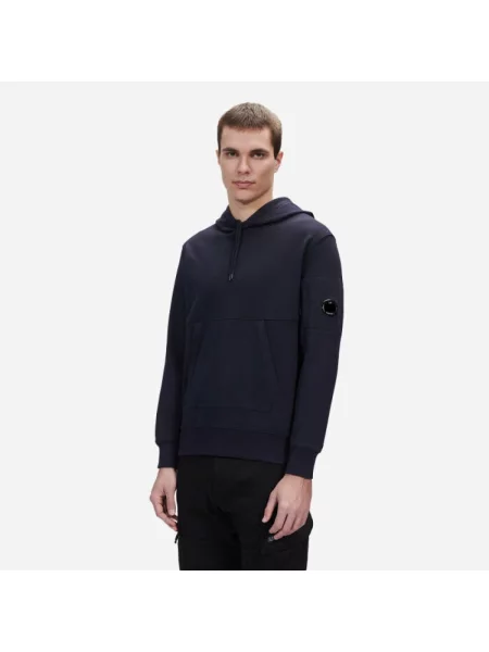 Bluza z kapturem C.p. Company polarowa z kapturem niebieska