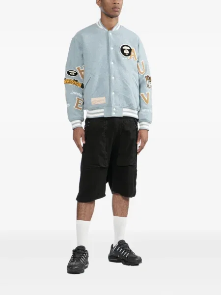 Geacă Aape By A Bathing Ape cu broderie albastru