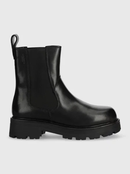 Vagabond Shoemakers sztyblety skórzane Cosmo na platformie lekko ocieplone czarny