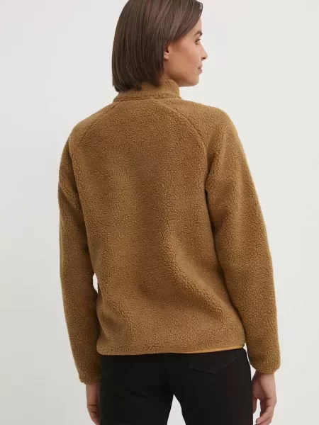 Fleecová mikina Fjallraven Vardag Pile hnědá