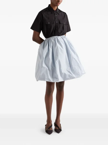 Cămașă Prada din poplin scurtă negru