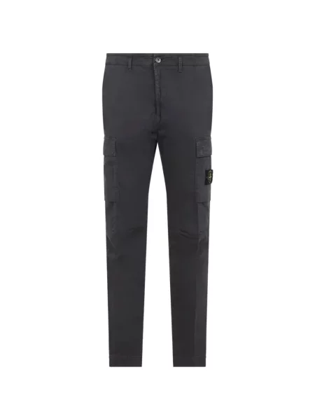 Pantaloni Stone Island cu strasuri cu buzunare aplicate gri