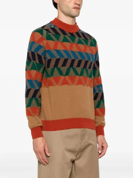 Pulover Gallia cu imprimeu geometric maro