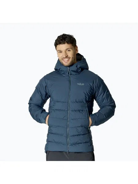 Мъжко пухено яке Rab Infinity Windstopper Hoody tempest blue синьо