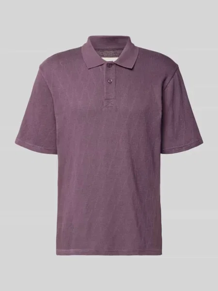 Koszulka polo w kroju regular fit z zapięciem na model Gabriel' Wood Wood