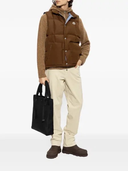 Matlasat vestă Moncler maro