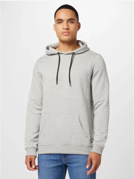 Cars Jeans Mikina KIMAR sivá melírovaná / čierna