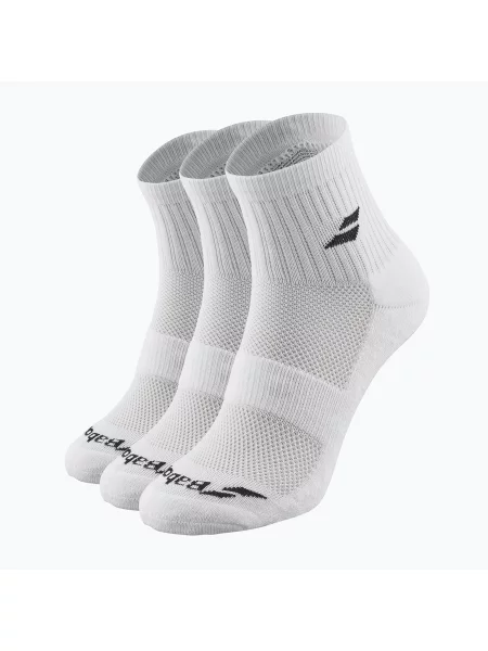 Чорапи Babolat Quarter 3 Pack white/white бяло