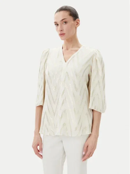 Bruuns Bazaar Blúzka Collard Majlya béžová