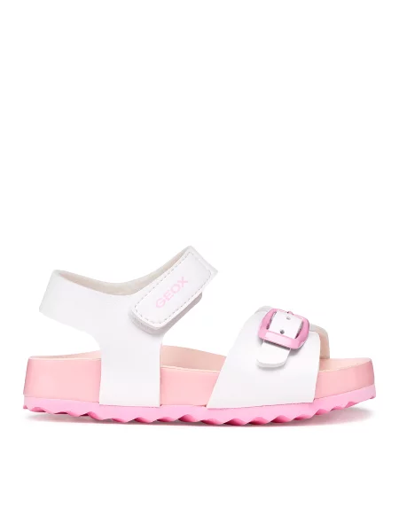 Σανδάλια Geox B Sandal Chalki Girl S λευκό