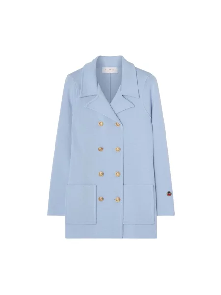 Płaszcz Busnel wełniany niebieski