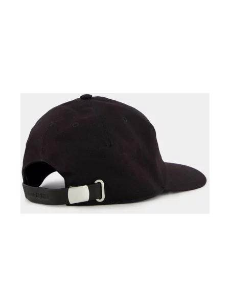 Czapka z daszkiem Alexander Mcqueen z logo czarna