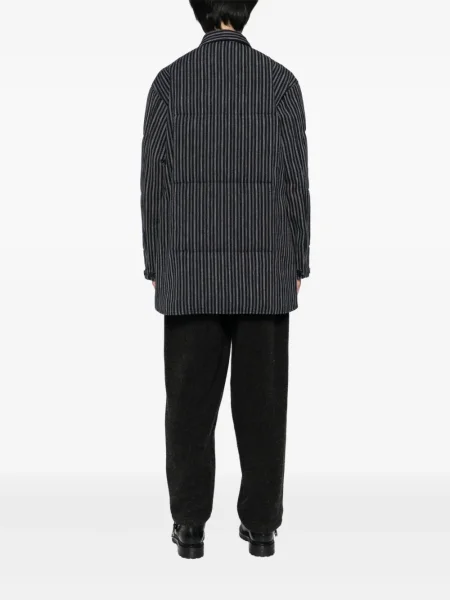 Ριγέ παλτό Yohji Yamamoto με σχέδιο μπλε