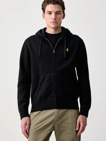 Polo Ralph Lauren hanorac cu și glugă pentru bărbați cu negru