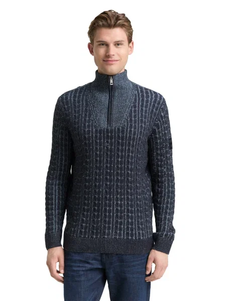 TOM TAILOR Pulover / marin albastru