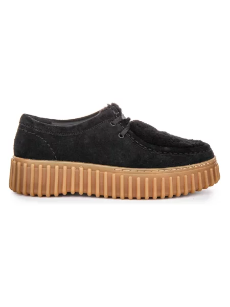 Półbuty Clarks zamszowe czarne