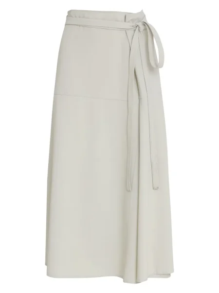Fustă midi Gloria Coelho până la genunchi alb