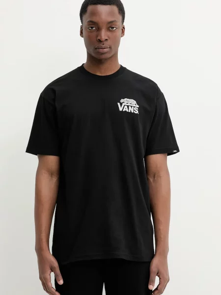 Тениска Vans с принт черно