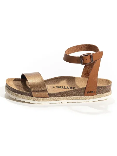 Bayton Sandale cu baretă Jovial caramel / bronz maro