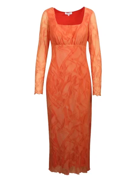 Sukienka Opening Ceremony z siateczką garniturowa pomarańczowa