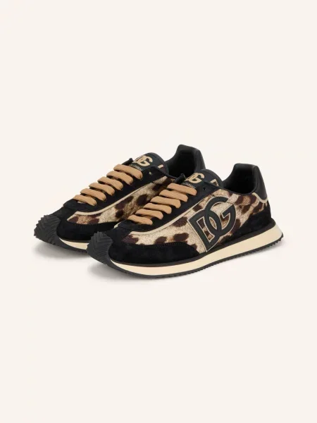 Dolce & Gabbana Sneakersy Dg Cushion / hnědá / béžová černá